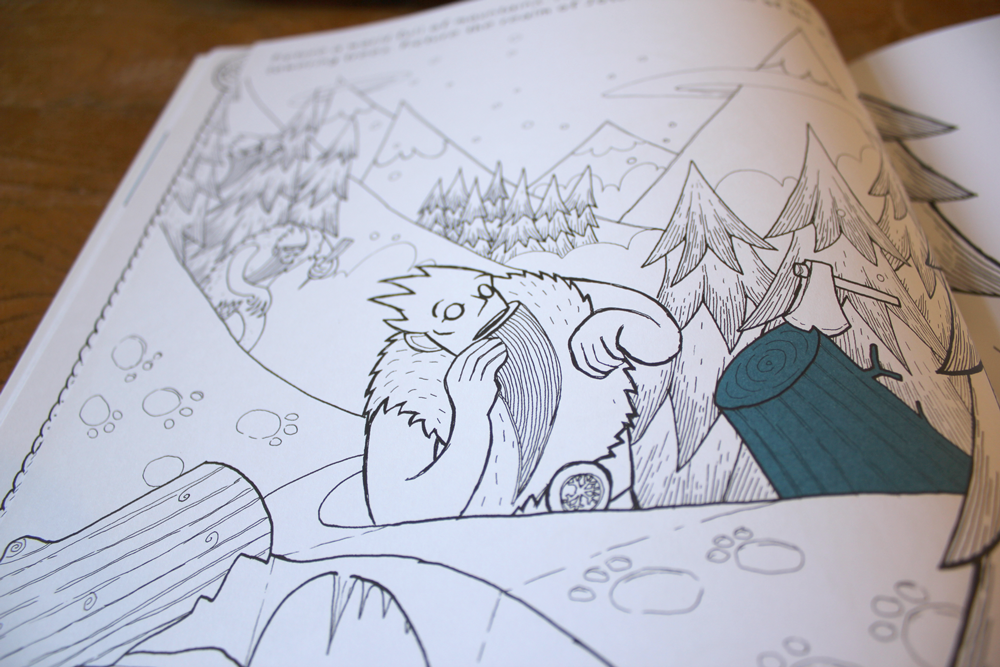 colouring illustration of a frost giant from norse mythology
